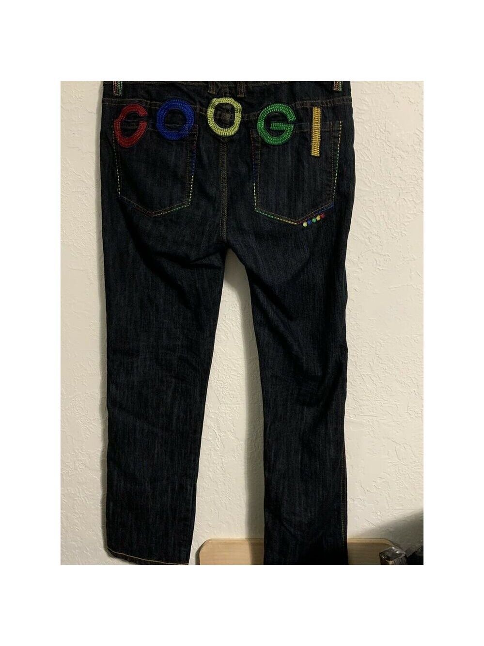 coogi Dark WASH jean EMBROIDERED Sz 18 Multicolor - Picture 7 of 11
